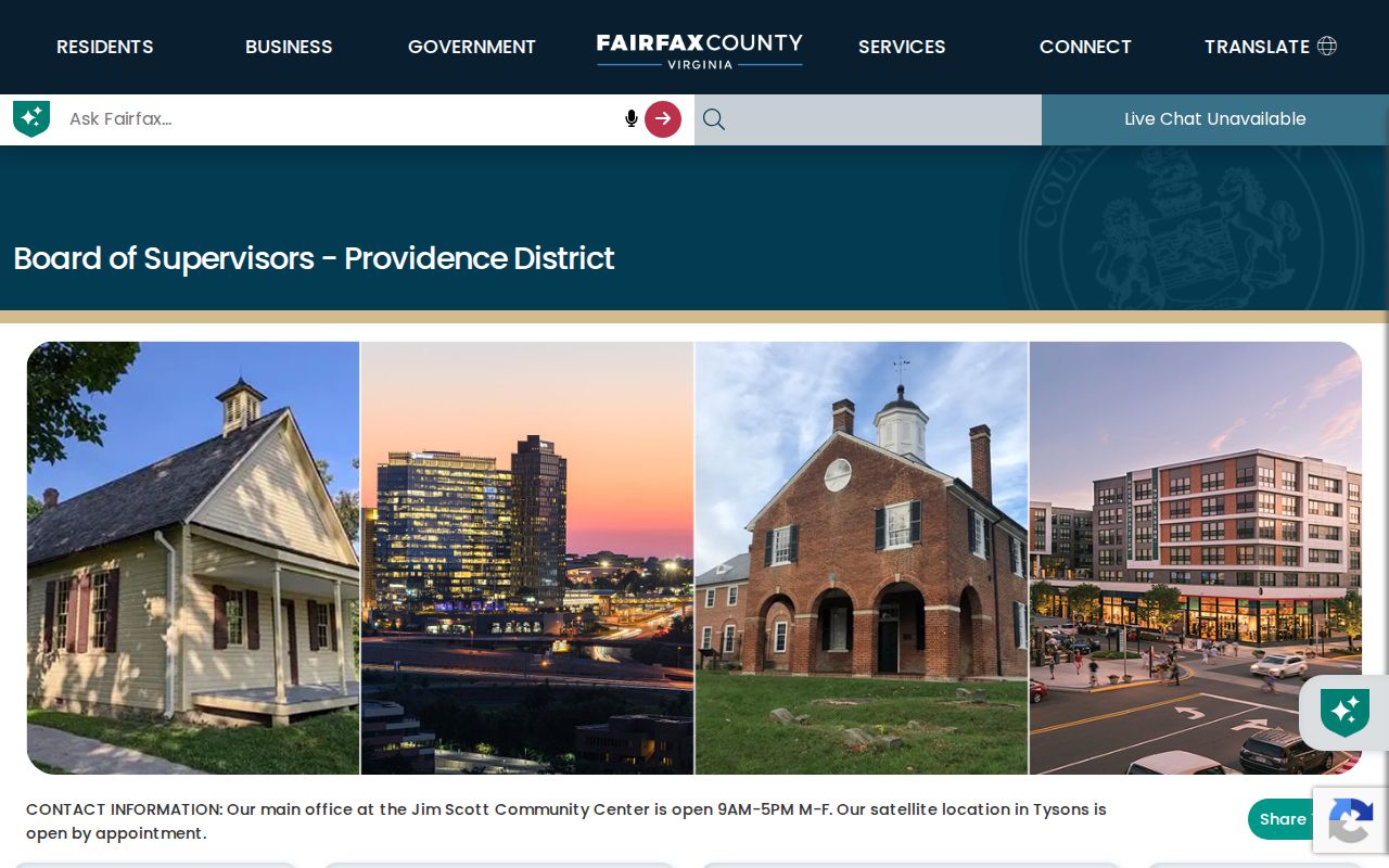 West Falls Church neighbors Fairfax Providence District public office page